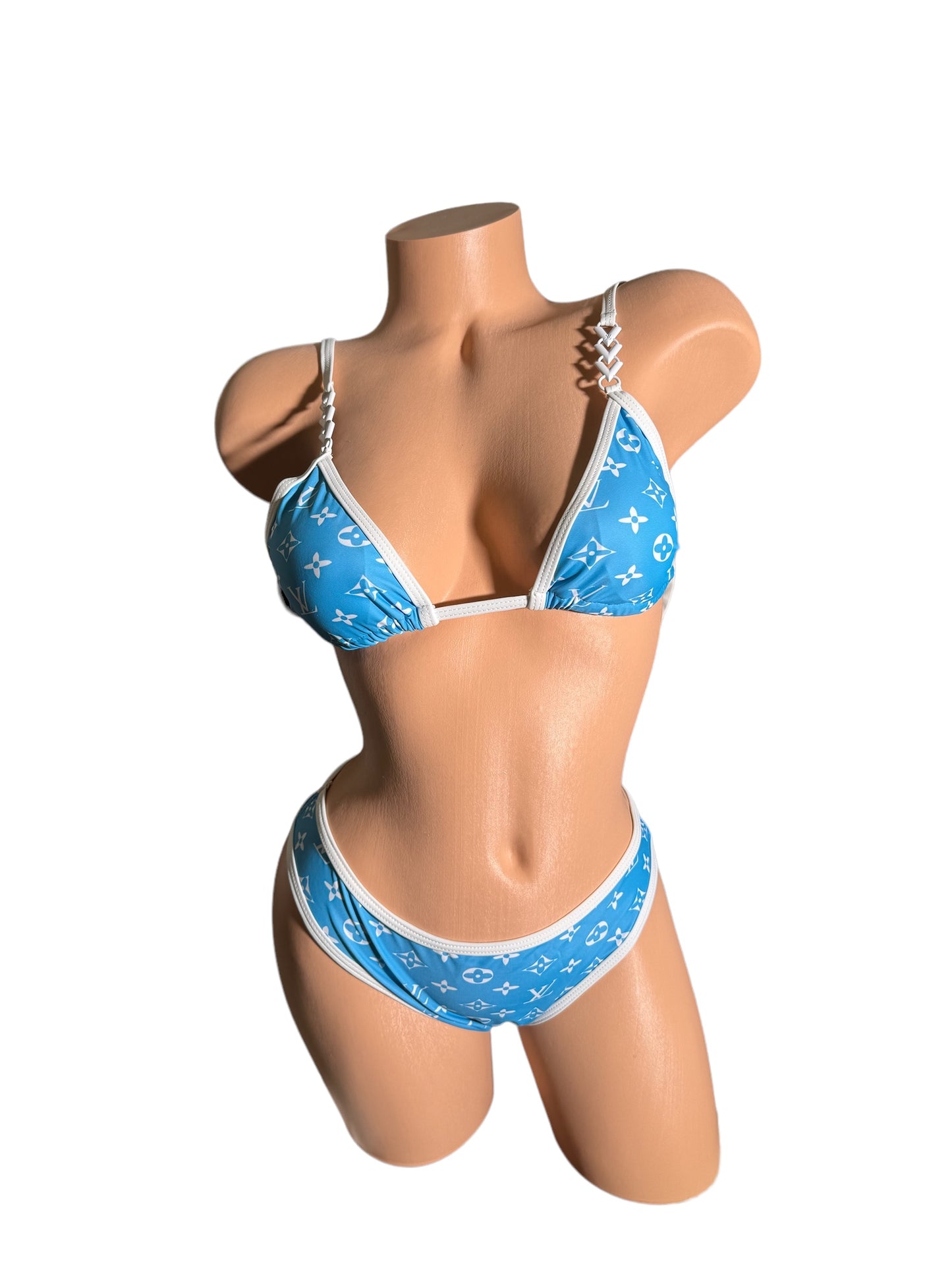 LV Blue 2 Piece Bikini